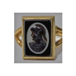 Antique 14K hardstone Cameo Ring, C.1900 Preview