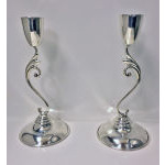 Pair of mid century Sterling silver Candlesticks, Mexico, C.1960 by Perlita Preview
