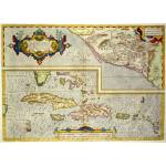M-10698: Ortelius Map of the West Indies - c. 1581 - First State Preview