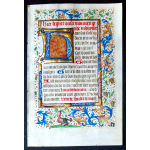IM-11694 - Medieval Book of Hours Leaf - Pinecones & A Whimsical Creature Preview