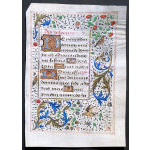 IM-11732 - Medieval Book of Hours Leaf - Elaborate Borders with 3 Birds Preview