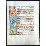 IM-11798 - Book of Hours Leaf c. 1490 Whimsical Dragon-like Creature Preview