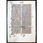 IM-12032 Exceptionally Large Medieval Bible Leaf with Stunning Illumination Preview
