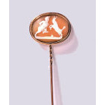 Fine Antique Cameo Stickpin depicting a Satyr sparring with a Goat, C.1875 Preview