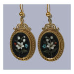 Pair of Antique 18K Pietra Dura Earrings, C.1875 Preview