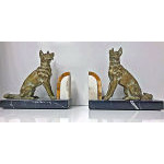 Pair Art Deco patinated Bronze Dog Bookends, France C.1930 Preview