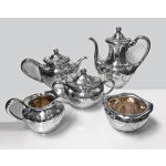 Gorham Sterling Art Nouveau Arts and Crafts hammered Tea and Coffee Set 1897 Preview