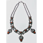 Early Georg Jensen rare design Silver Coral Necklace C.1914 Preview