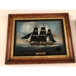 19th c. Pair of Eglomise Ship Portraits Preview
