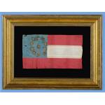 CONFEDERATE 1ST NATIONAL BIBLE FLAG, UNUSUALLY LARGE SIZE, FOIL STARS, CAPT. JOHN BLAIR HOGE, 1ST VA CAVALRY: Preview