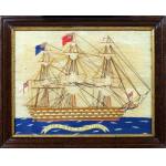 An English Woolwork Picture-woolie- of H.M.S. Marlborough Preview