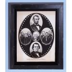 LATE CIVIL WAR BROADSIDE WITH PORTRAITS OF WASHINGTON, LINCOLN, ANDREW JOHNSON, AND 6 CIVIL WAR GENERALS & ADMIRALS  Preview