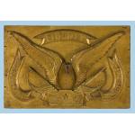 CARVED EAGLE PLAQUE WITH THE BEST COLOR AND GILDED SURFACE, WITH SCROLLWORK-BOUND DATES OF THE REVOLUTIONARY AND CIVIL WARS UNDER THE WORD �LIBERTY�: Preview