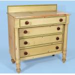 STAND-UP BLANKET CHEST, A VERY UNUSUAL FORM, GREEN PAINT WITH DECORATION, MAINE: Preview