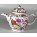 A Chinese Export Pseudo Tobacco Leaf Teapot and Cover. Preview