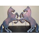 Cut and Painted Iron Rearing Horse Andirons Preview