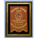 U.D.C. BANNER, REFERENCING JEFFERSON DAVIS' WIFE AND WITH VERBAL PROVENANCE THAT LINKS IT TO THE ESTATE OF STONEWALL JACKSON: Preview