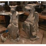 Pair of  large Italian Carved Stone Griffens Preview