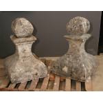 Pair of large French carved limestone finials Preview