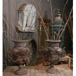 Pair of Ornate Cast Iron French garden urns Preview