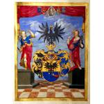 D-1528: Leopold I - Autographed Illuminated Document - Grant of Arms with Royal Seal Preview
