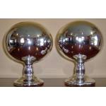Pair Mercury Glass Balls on Stand Preview