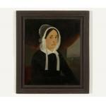 RARE FULL CANVAS PORTRAIT OF A WOMAN, MARY LEWIS, BY WILLIAM MATTHEW PRIOR, SIGNED EAST BOSTON, 1848: Preview