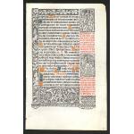 IM-8791: Printed & Hand-Illuminated Book of Hours Leaf  - Metal Cuts by Master of Anne de Bretagne Preview